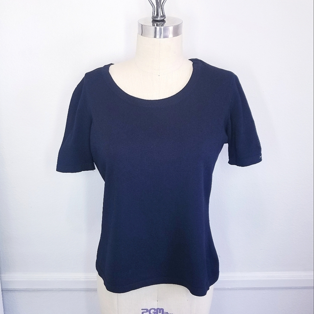 Escada | Black Knit Short Sleeve Tshirt‎ 36